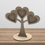 Laser Cut Heart Tree Svg Photo Frame Stand Files