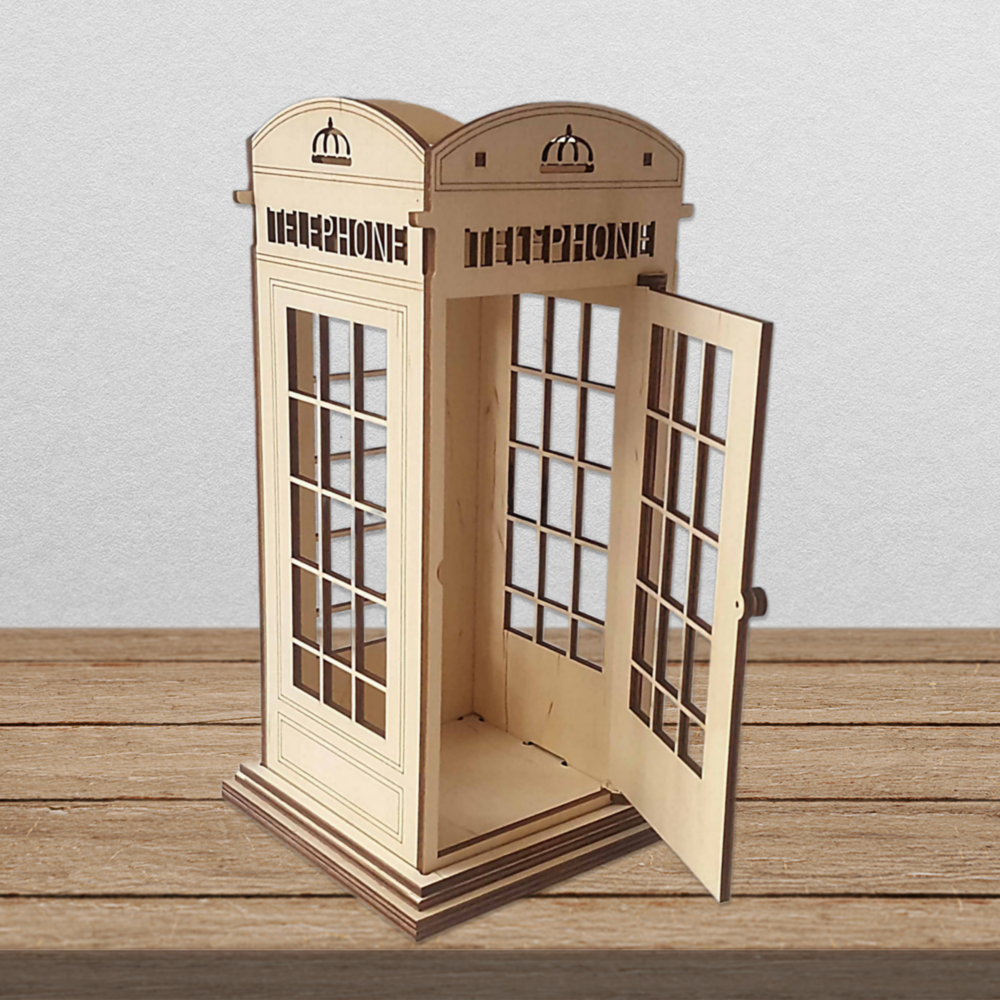 Laser Cut London Telephone File British Telephone Booth Svg 1