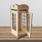 Laser Cut London Telephone File British Telephone Booth Svg