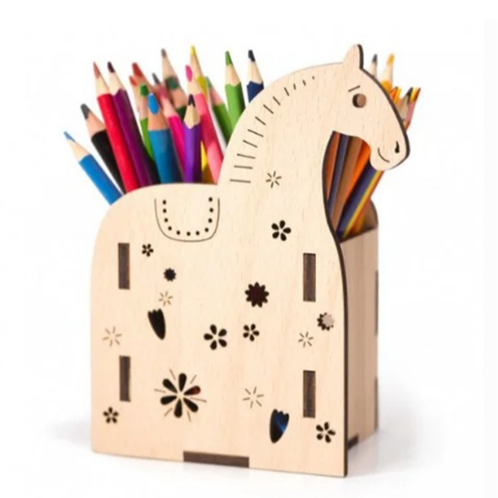 Laser Cut Horse Pen Holder File Pencil Box Svg 1