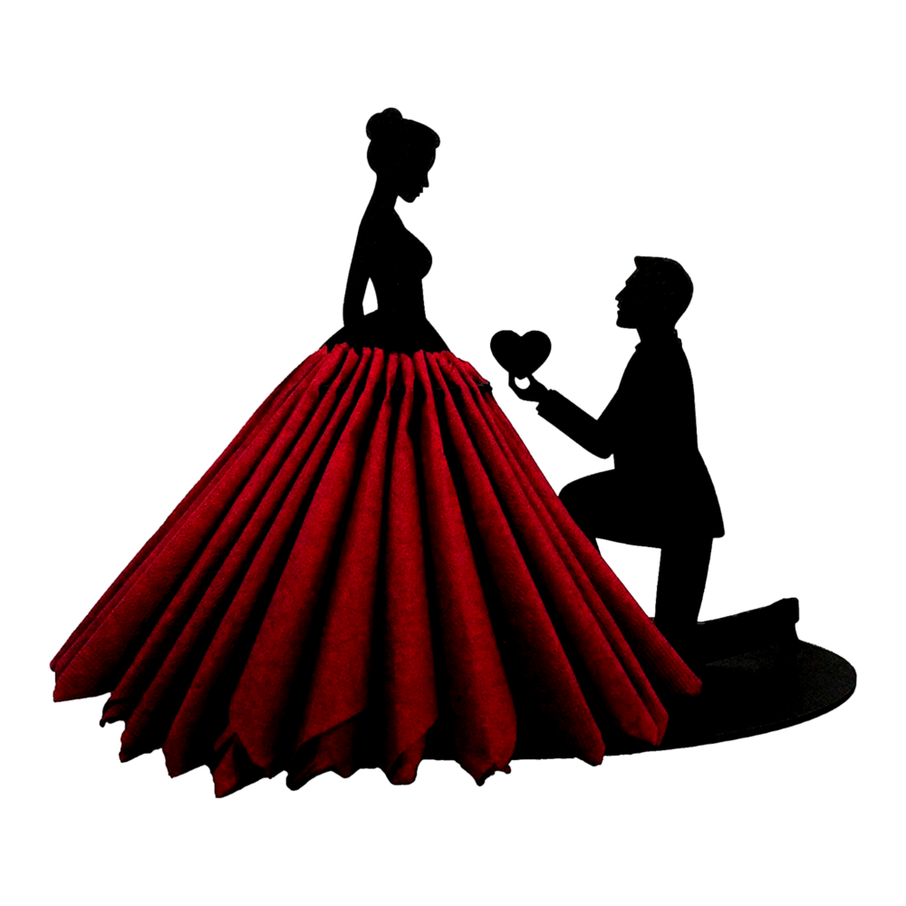 Laser Cut Wedding Napkin Holder File Mr and Mrs Svg 1