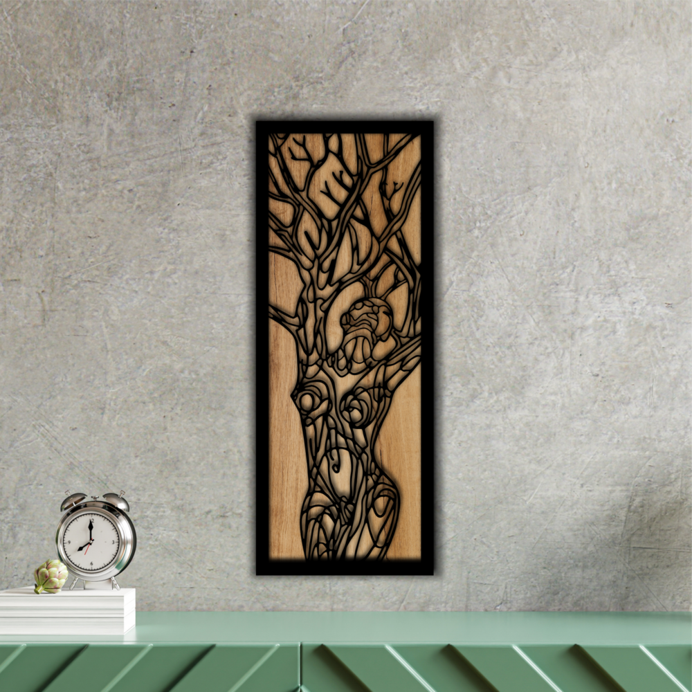 Laser Cut Tree Woman Svg Wall Art, Home Decor File 1