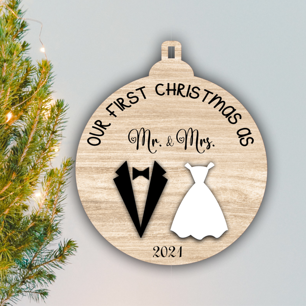 Laser Cut Mr & Mrs Svg Our First Christmas File 1