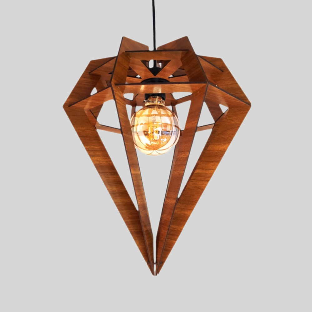 Laser Cut Diamond Chandelier 3mm Lamp File 2