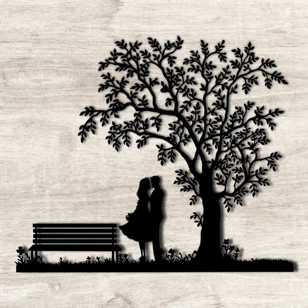 Free Laser Cut Lovers Under The Tree Svg Files 1