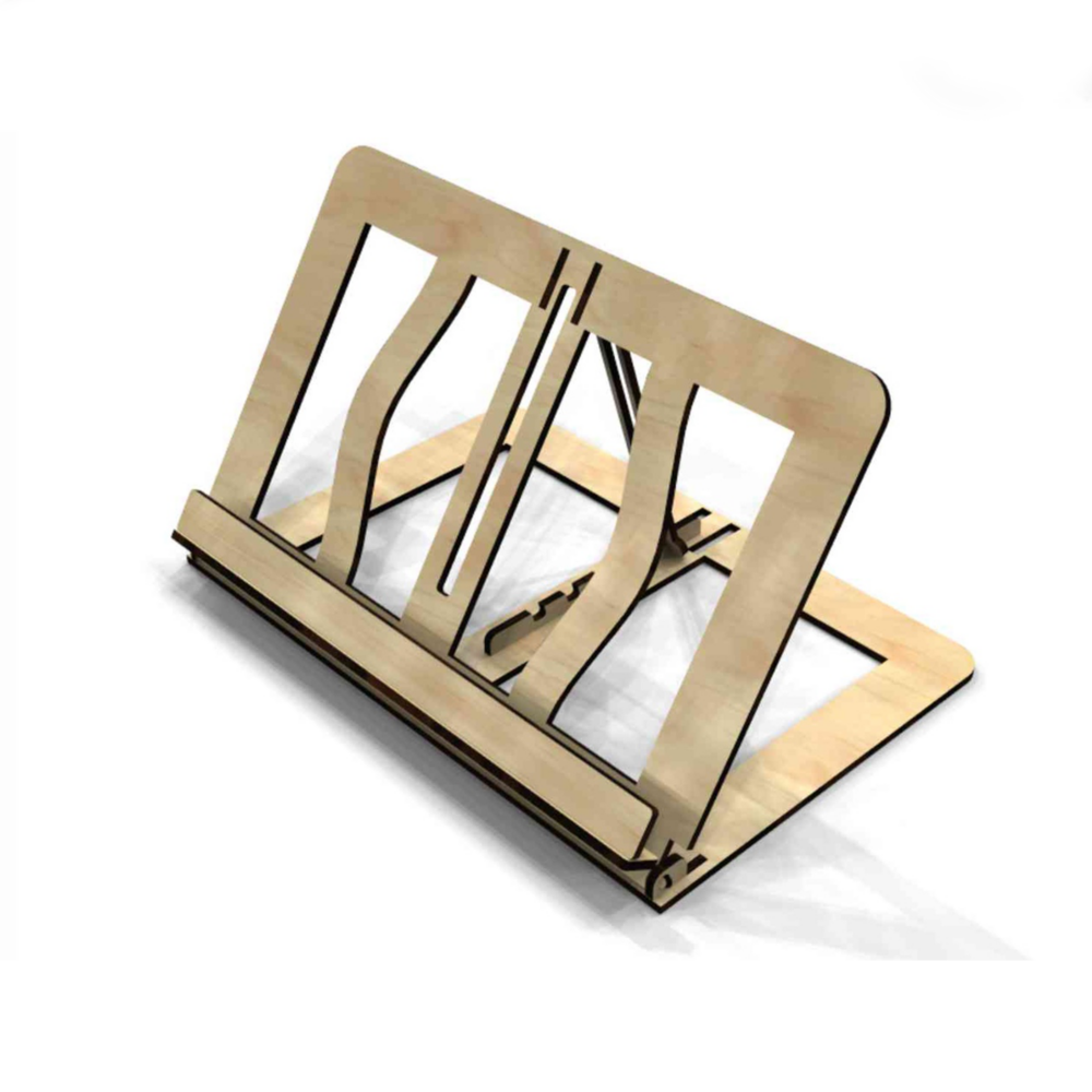 Laser Cut Wooden Book Stand File Reading Stand Svg 1