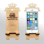 Laser Cut Father's Day Phone Holder File King Phone Stand Svg