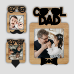 Laser Cut Father's Day Photo Frame File Magnets Svg