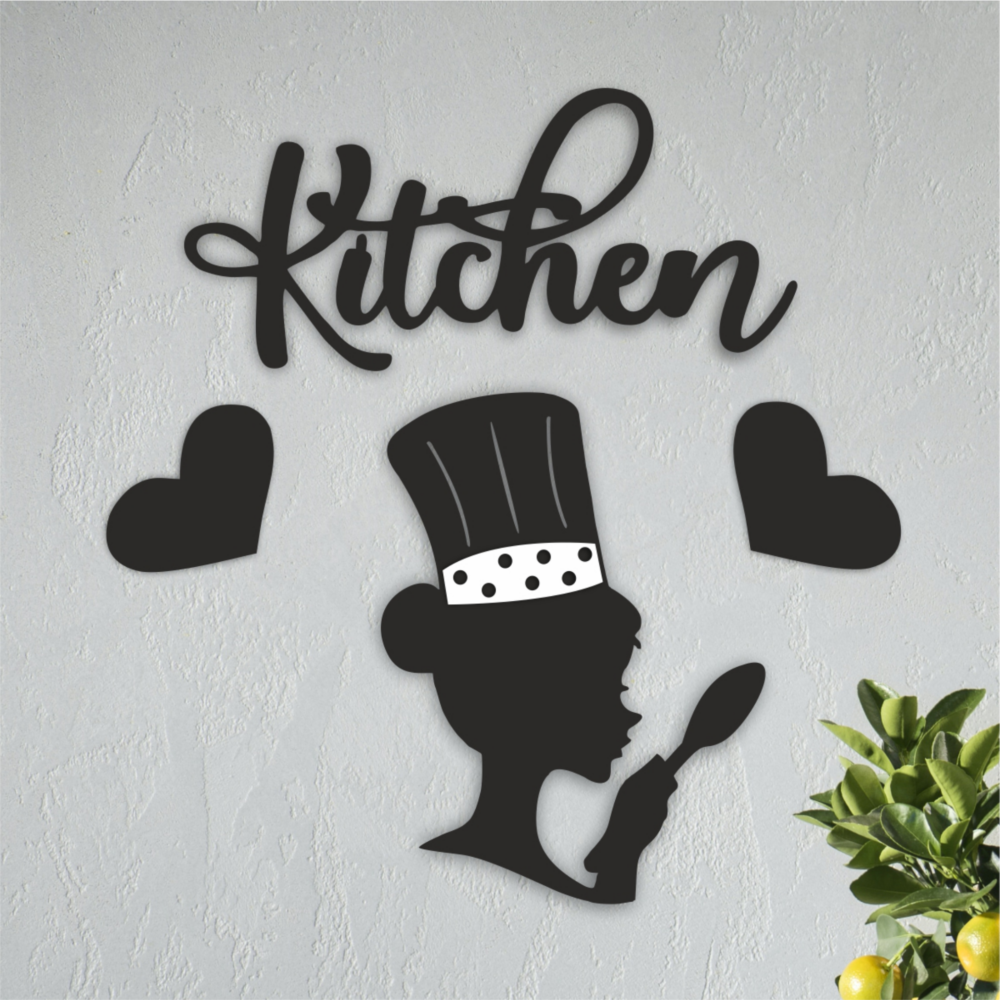 Laser Cut Kitchen Queen Wall Art Svg File 1