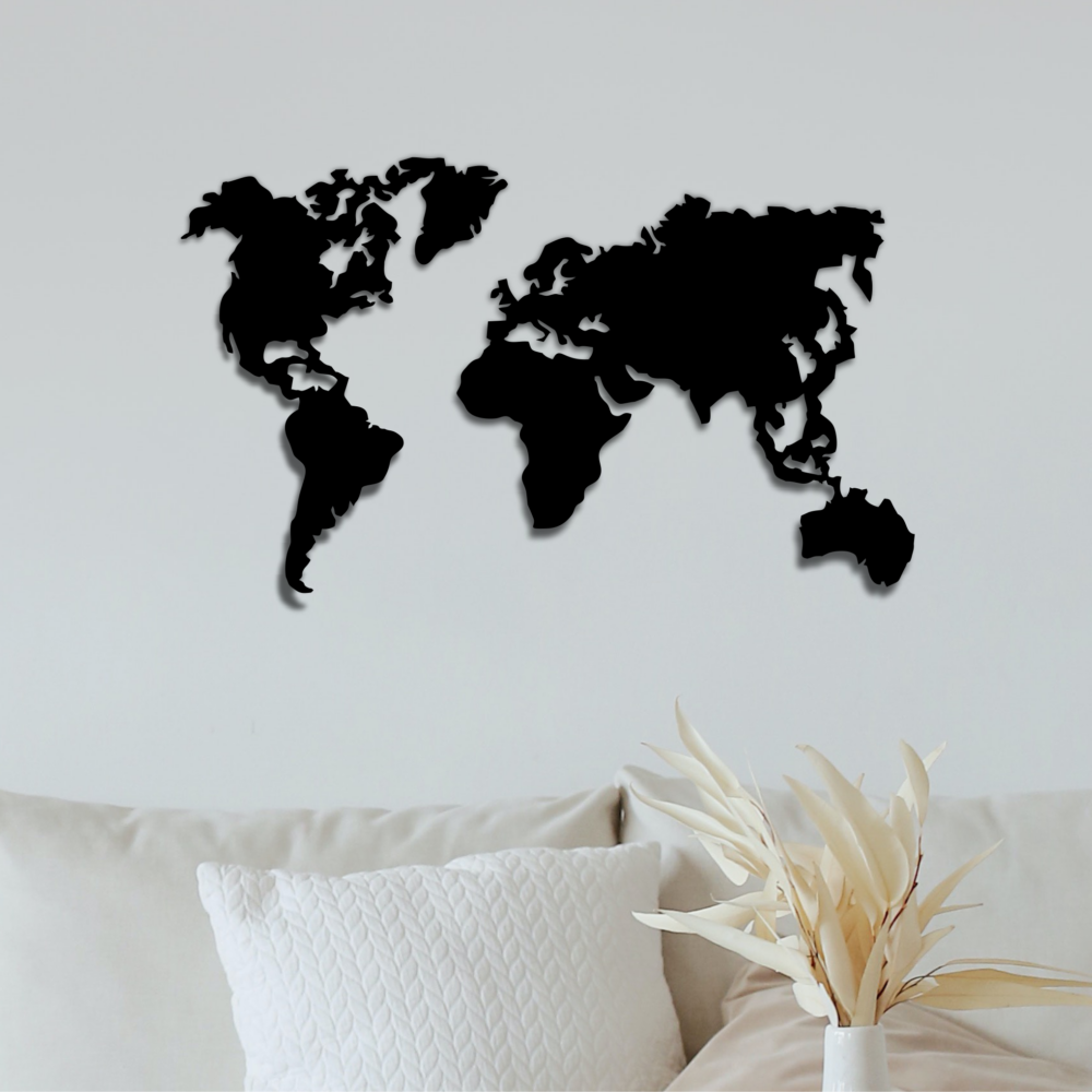 Laser Cut World Map File Wall Decor Template Svg 1