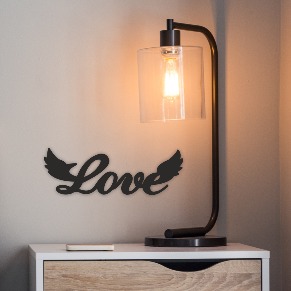 Free Laser Cut Winged Love File Wall Decoration Svg 1