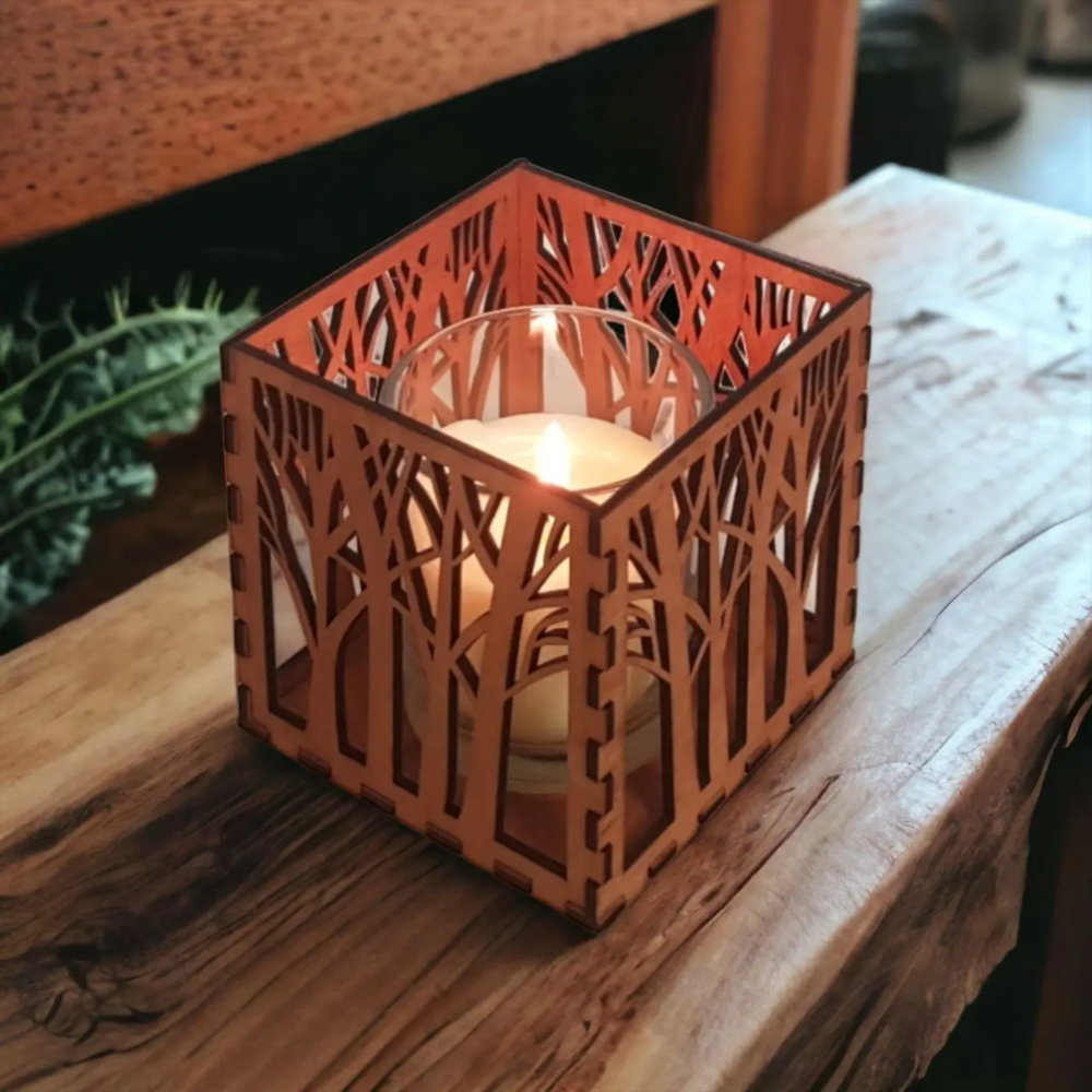 Laser Cut Candle Holder Svg Home Decor Files 1