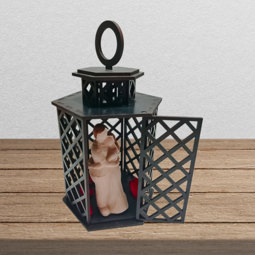 Laser Cut Lantern Candle Holder File Light Box Lamp Svg 3