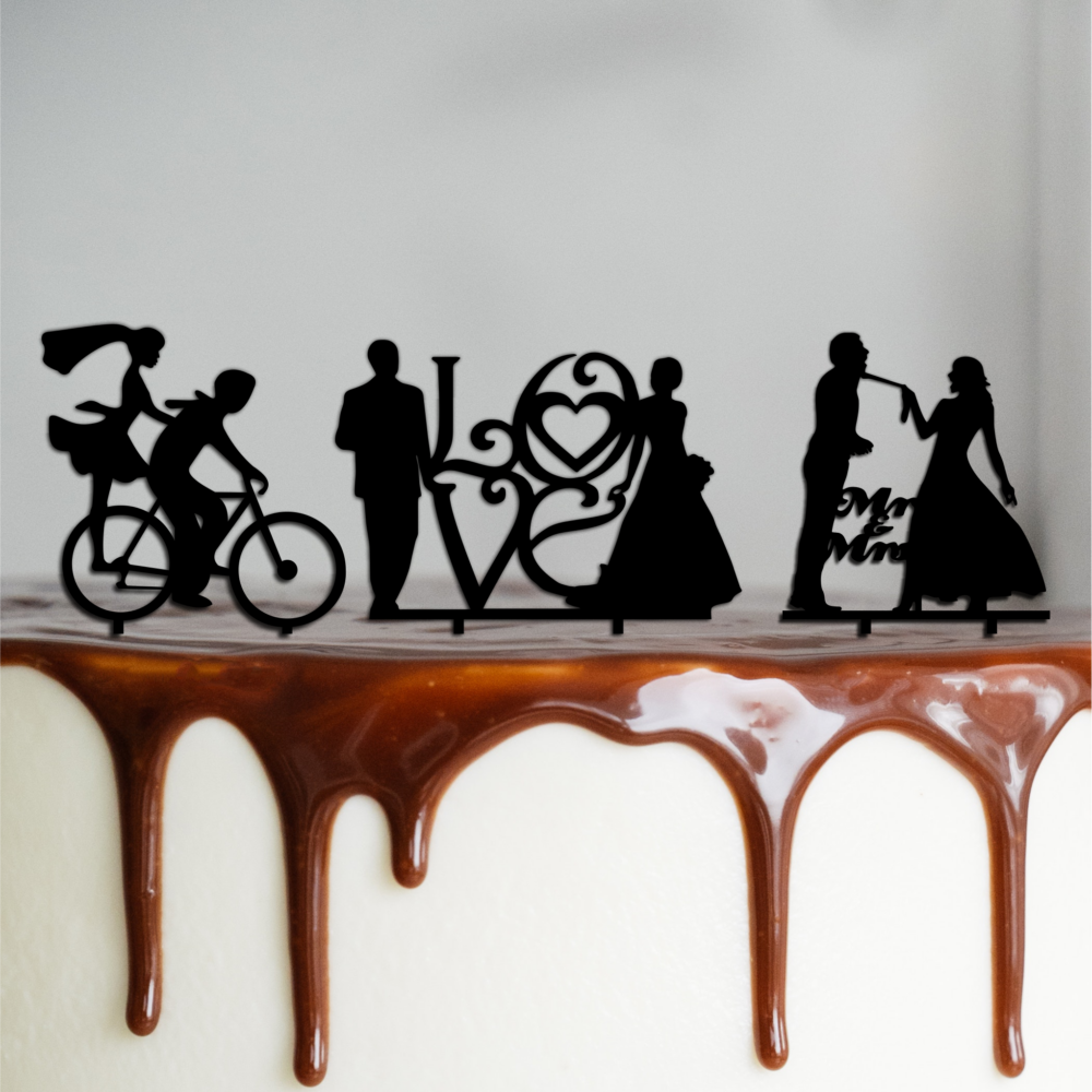 Laser Cut Wedding Bundle File Love Couple Silhouette 3