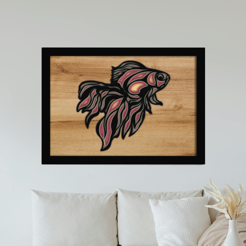 Laser Cut Multilayer Fish File Wall Art Svg 2