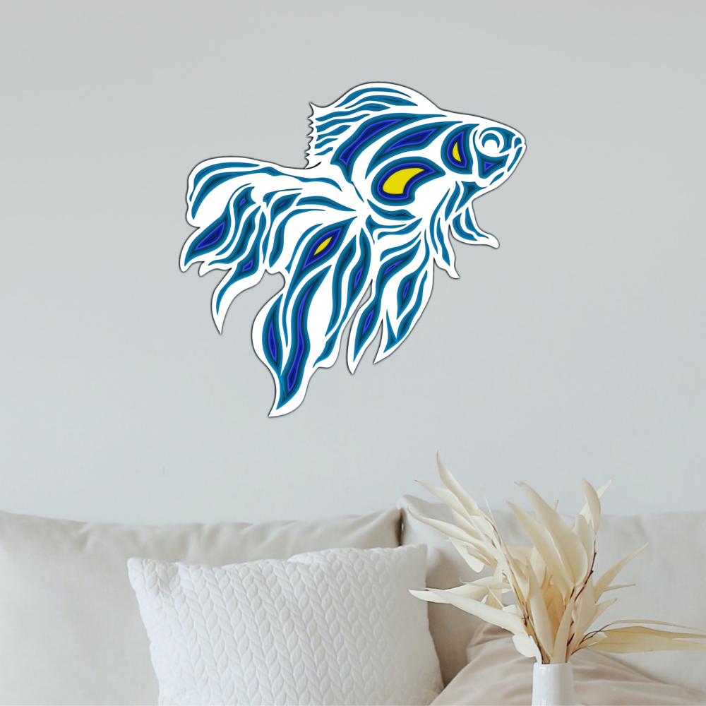 Laser Cut Multilayer Fish File Wall Art Svg 3