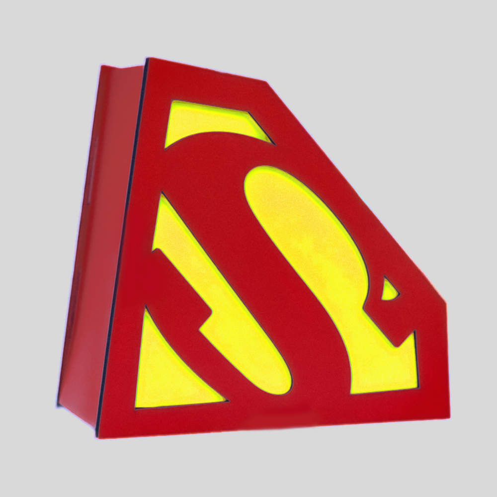 Laser Cut Box DXF Gift Box Template Superman SVG Files 1